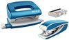 LEITZ kit mini agrafeuse et perforateur Nexxt WOW, bleu