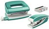 LEITZ Kit mini agrafeuse et perforateur Nexxt WOW, menthe