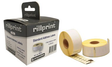 rillstab Rouleau d'étiquettes, 101 x 54 mm, blanc