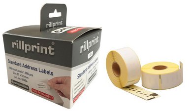 rillstab Etiquettes en rouleau, 57 x 32 mm, blanc