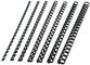 LEITZ Peigne à relier en plastique, diamètre: 10 mm, noir