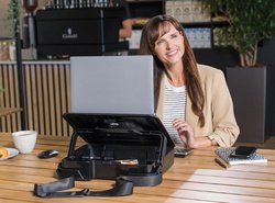 Fellowes Mallette pour ordinateur portable Breyta, blanc