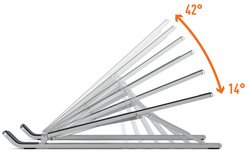 DURABLE Support pour ordinateur portable FOLD, argent