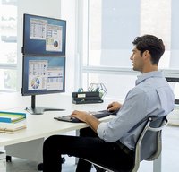 Fellowes Support à deux bras pour écran Seasa
