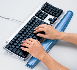 Fellowes Repose-poignets pour clavier Crystals Gel, noir