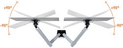 DURABLE Bras SELECT PLUS, pour 2 écrans, pince