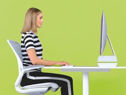 LEITZ Support pour écran Ergo WOW, en plastique, blanc/bleu