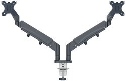 LEITZ Bras double pour écrans Ergo Dual, gris foncé