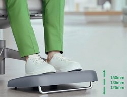 LEITZ Repose-pieds, réglable en hauteur, gris foncé