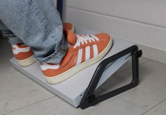WEDO Repose-pieds Relax, ajustable en hauteur, gris clair