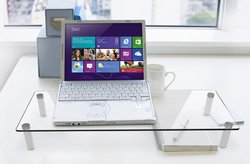 DIGITUS Support pour écran, verre, blanc