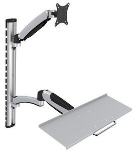 DIGITUS Support pour écran LCD/LED, avec porte-clavier