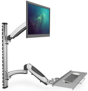 DIGITUS Support pour écran LCD/LED, avec porte-clavier