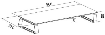 Logilink support de moniteur, acier/verre, blanc