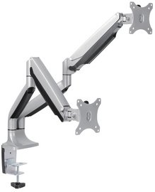 LogiLink Bras support double, longueur bras: 525 mm, argent