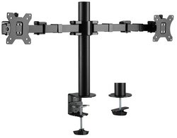 LogiLink Bras support double, longueur du bras: 380 mm, noir