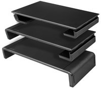 LogiLink Réhausseur d'écran, largeur réglable, 3x USB, noir