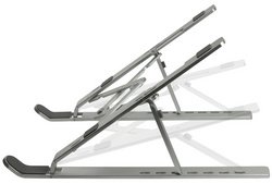 LogiLink Support pour ordinateur portable, pliable, argent