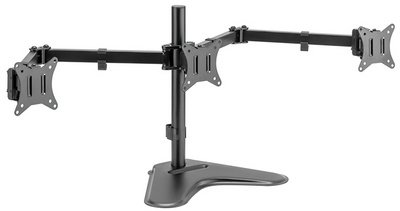 LogiLink Bras support pour 3 écrans, socle, noir