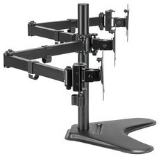 LogiLink Bras support pour 3 écrans, socle, noir
