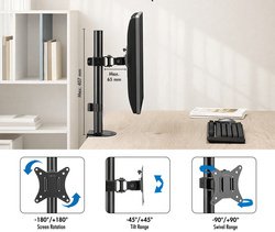 LogiLink Bras support pour écran, longueur bras: 65 mm, noir