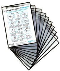 djois by tarifold Poche à pivot antimicrobienne Standard, A4