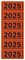 ELBA Inhaltsschild "2026", gelb, Maße: (B)57 x (H)25 mm