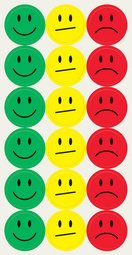 sigel Pastille de présentation Smiley, papier, assorti