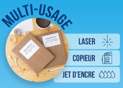agipa Etiquette universelle, 105 x 42,4 mm, coin droits