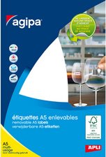 agipa Etiquette bijouterie, 45 x 8 mm, format A5, enlevable