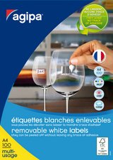 agipa Etiquette universelle, 70 x 37 mm, blanc
