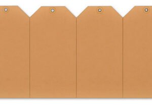 rillprint Étiquette à suspendre, 75 x 150 mm, marron kraft
