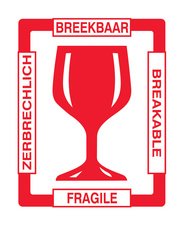 rillprint Étiquette d'avertissement "BREAKABLE"