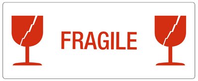rillprint Étiquette d'avertissement "FRAGILE"