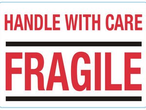 rillprint Étiquette "HANDLE WITH CARE / FRAGILE"