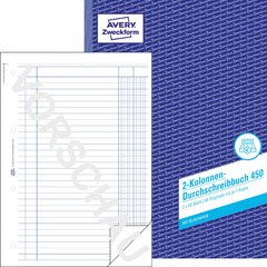 AVERY Zweckform Formularbuch "2-Kolonnen-Durchschreibbuch"