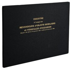 EXACOMPTA Registre d'objets mobiliers / véhicules d'occasion