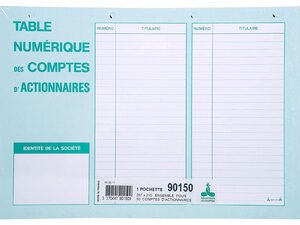 LE DAUPHIN Table numérique des comptes d'actionnaires
