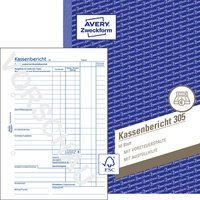 AVERY Zweckform Formularbuch "Kassenbuch EDV", A4, 100 Blatt
