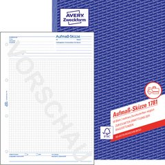 AVERY Zweckform Formularbuch "Aufmaß", A4, 100 Blatt