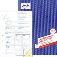 AVERY Zweckform Formularbuch "Lohnabrechnung", SD, A4