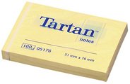 Tartan Bloc-notes repositionnable, 127 x 76 mm, jaune