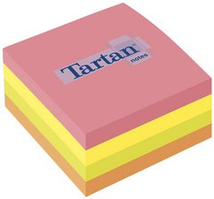 Tartan Bloc-notes repositionnable en forme cube, 76 x 76 mm