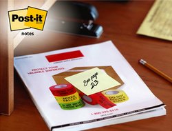 Post-it Bloc-note adhésif, 101 x 152 mm, ligné, jaune