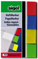 sigel Marque-page repositionnable Transparent, 50 x 20 mm