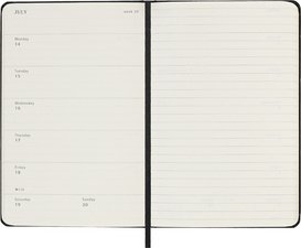 MOLESKINE Agenda de poche 2025/2026, 18 mois, P/A6, noir