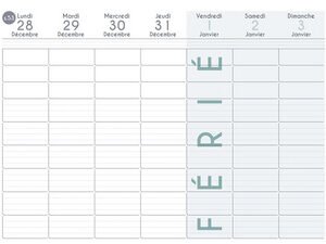 QUO VADIS Calendrier FAMILY PLANNER HEBDO, 2026/2027