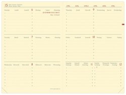 QUO VADIS Agenda Horizontal 15 SD, 2026/2027, noisette