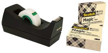 Scotch Dévidoir de ruban adhésif C38, 14 rouleaux incl.,noir