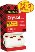 Scotch Ruban adhésif Crystal Clear 600, 19 mm x 33 m, 7+1
